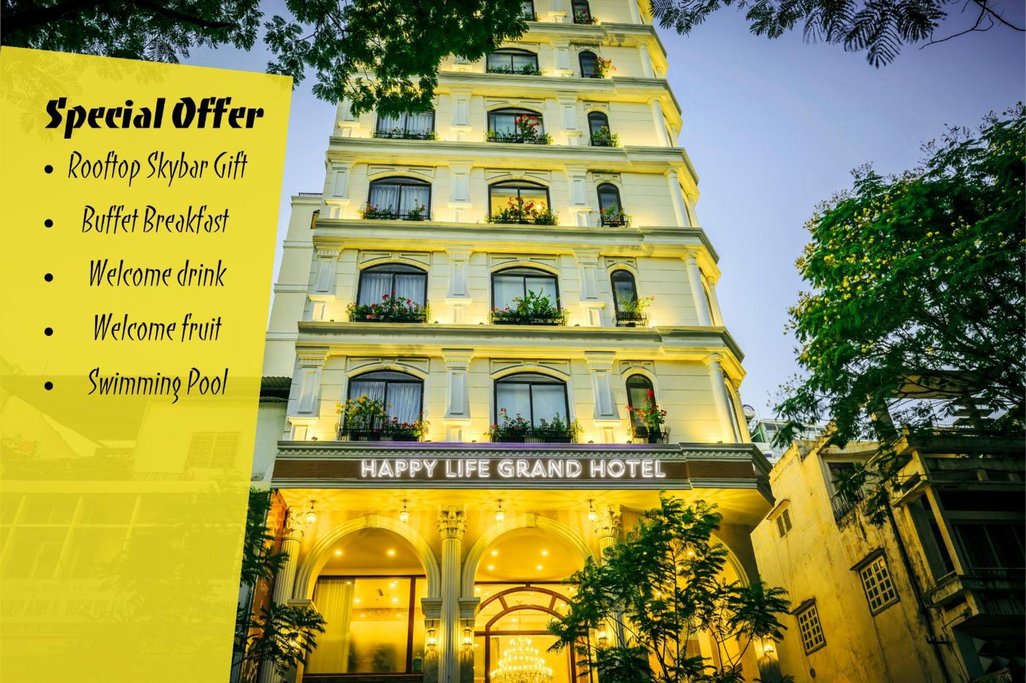Happy Life Grand Hotel & Rooftop Skybar Хошимин Екстериор снимка